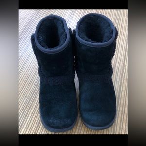 Ugg Black Hadley II Waterproof Sheepskin Boots Girls size 3